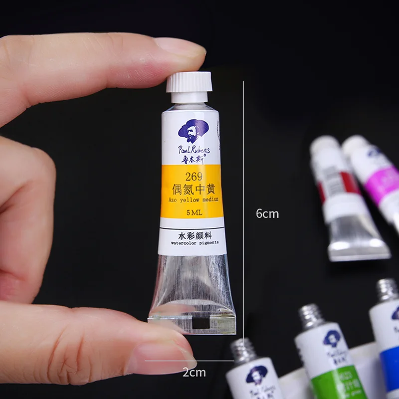 

Paul Rubens Watercolor Paint 5ML Tubes 1Pcs Profession Pigment Aquarelle Portable Travel painting For School Art Supplies