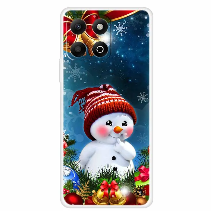 Festive Clear Silicone Phone Case - Soft TPU Christmas Design