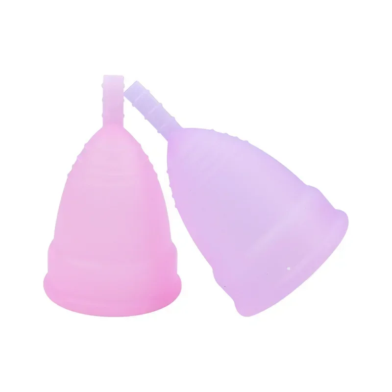 Menstrual Cup 1pc Foldable and Retractable Menstrual Cup with Lid Portable Women's Sports and Side Leakage Prevention Silicone Monthly Cup