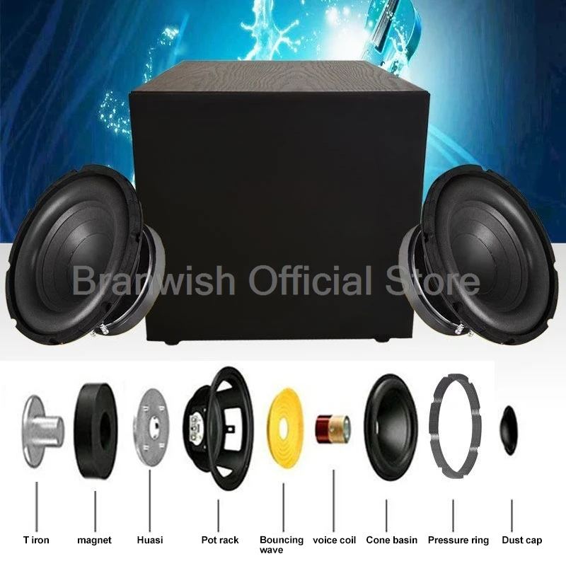 Description Picture 4 of item10/12 inch 400W Passive Subwoofer 4ohm HiFi Portable Subwoofer Black Echo Wall Super Bass Speaker for Home Theater Desktop KTV