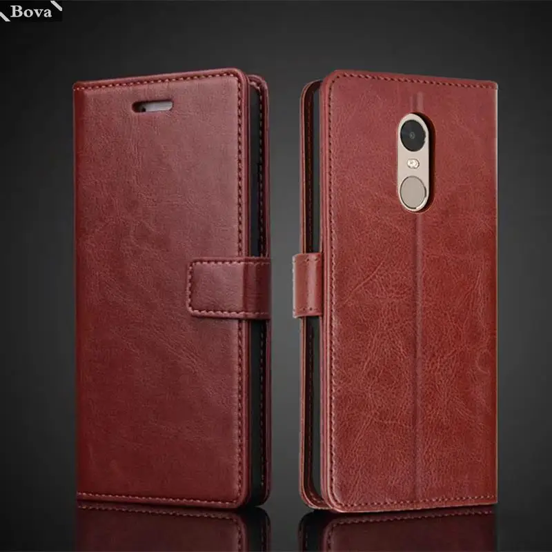 Card Holder Cover Case Pu Leather Flip Cover Retro Wallet Phone Case For Xiaomi Redmi Note 4 4X