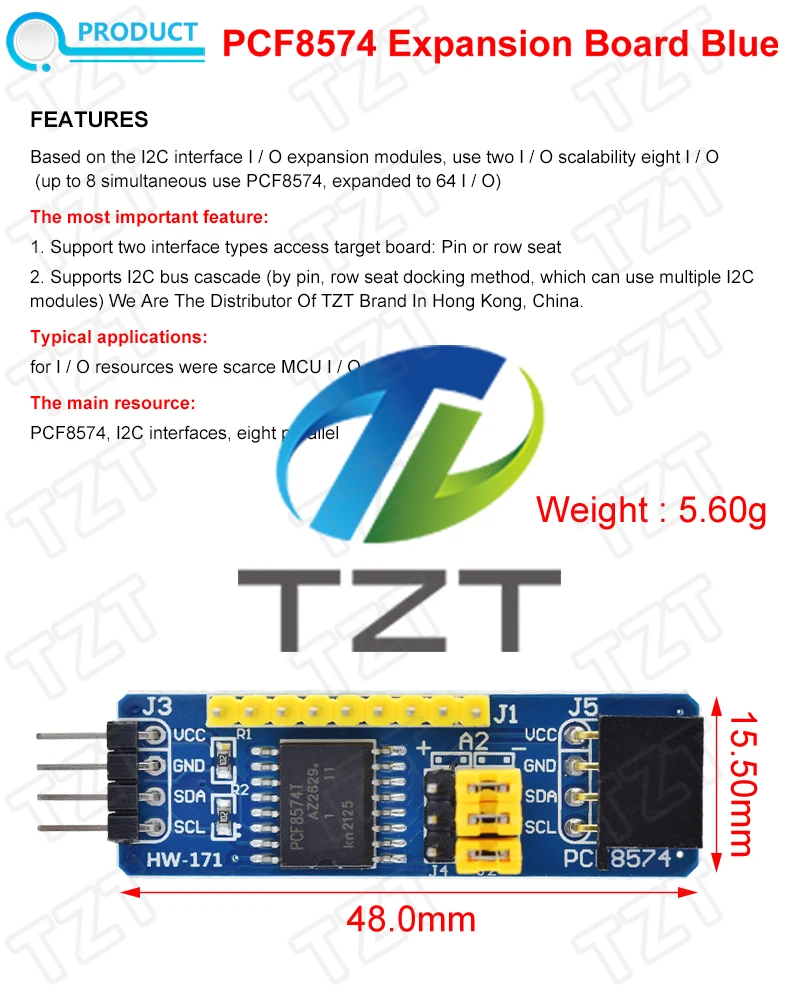 1/3PCS PCF8574 IO Erweiterungsplatine Expander I2C Entwicklungsmodul – Detail 1