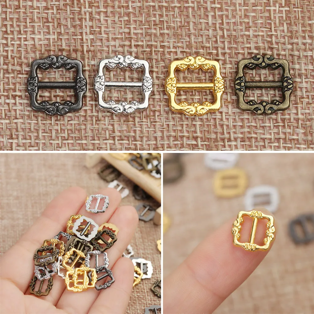 Plush doll accessories doll clothes accessories doll accessories 20Pcs Mini Doll Metal Buttons 7mm Tri-glide Belt Buckle DIY Doll Bags Shoes Clothes Handmade Clothing Sewing Accessories