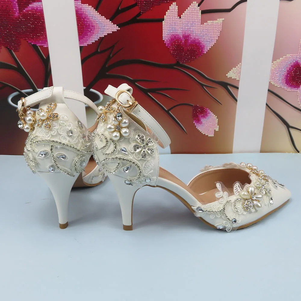 Pearl Ankle Strap Block Heel Wedding Shoes | Wedding shoes heels,  Comfortable wedding heels, Ankle strap block heel