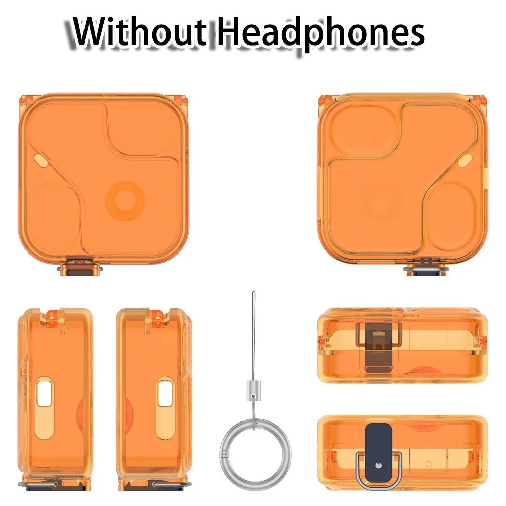 Transparent Shockproof Earphone Protective Case with Switch Locking Design