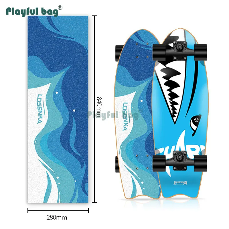 28x84CM Skateboard Sandpaper non-slip stickers Four wheel skateboard sandpaper accessory AMB250