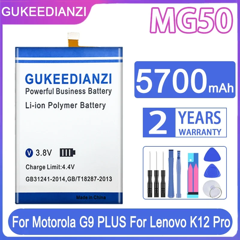 Gukeedianzi Batteria Sostitutiva Mg50 5700Mah Batteria Di Alta Qualità Per Batterie Motorola Moto G9 Plus G9Plus G9 + Mg 50