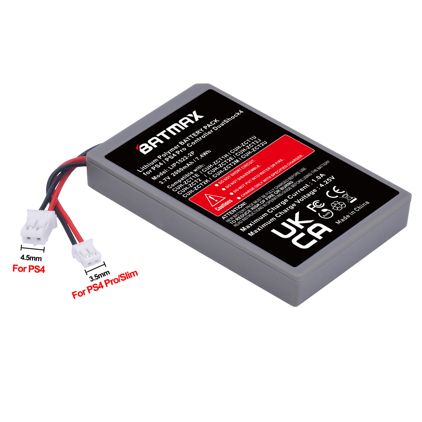 Bateria de Substituição Lip1078 Ps5 Akkus 2650mah para Sony Ps5 Dualsense Cfi-zct1w Controlador sem Fio 10 Peças - Image 5