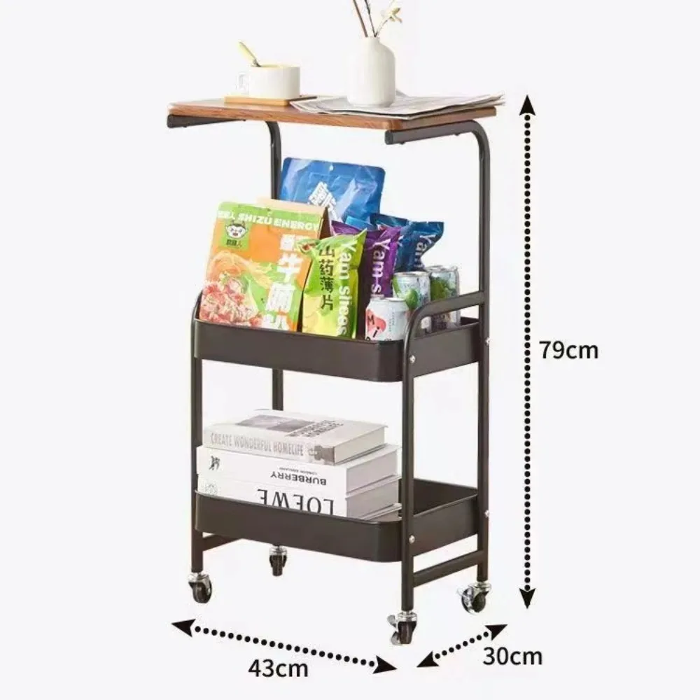 Ultra Thin Mobile Trolley Waterproof Multi-purpose Rust Proof Modern and Simple Household with Wheels Multi-layer Storage Rack storage rack,rolling storage cart