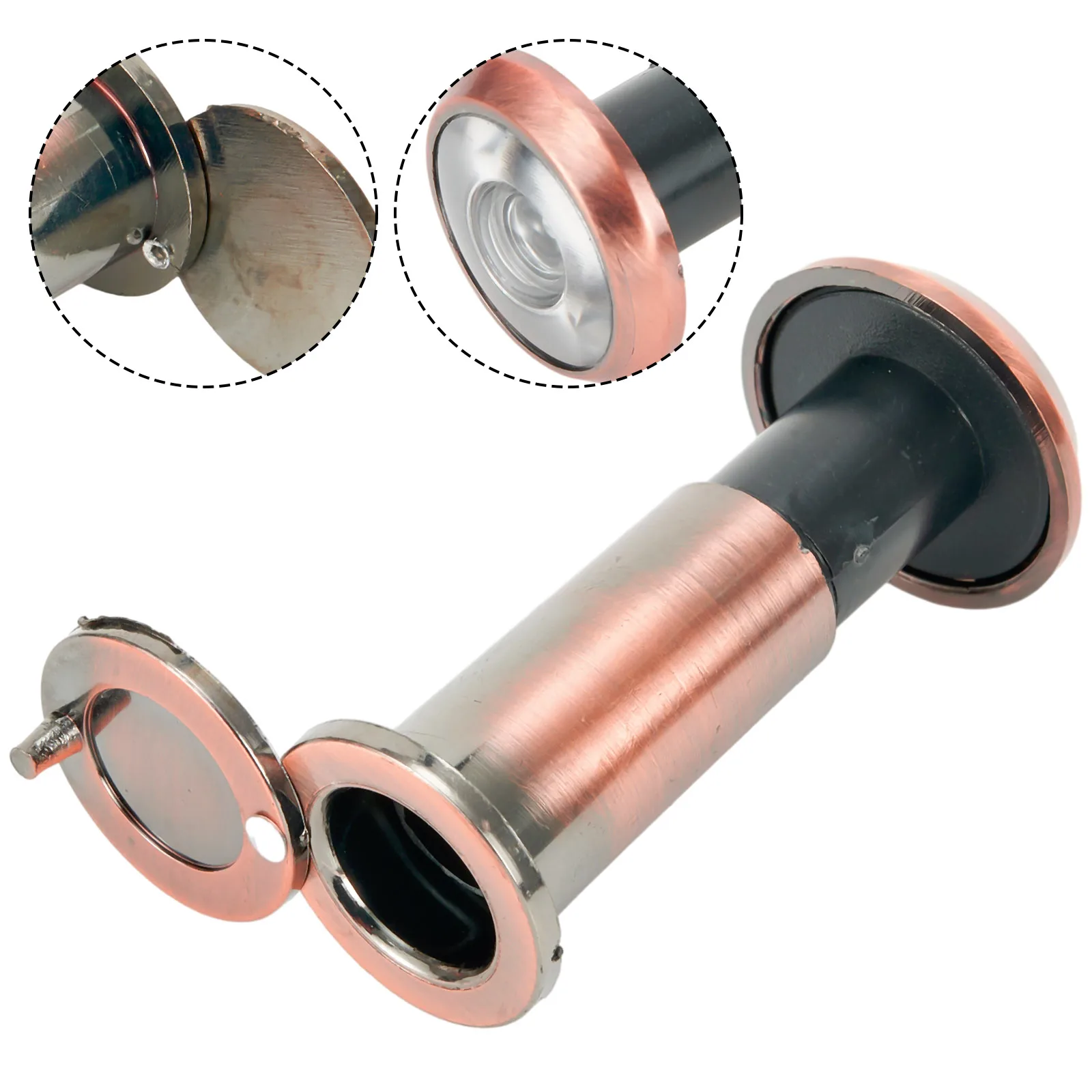 

Practical Brand New High Quality Door Viewer Sight Hole Peephole Glass Lens Home Hardware Security Wide Angle 200 Degree