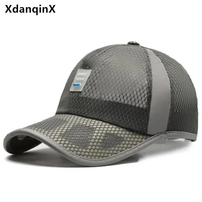 

New Summer Men Women Breathable Hollow Mesh Cap Baseball Caps Bone Snapback Cap Adjustable Size Couples Sports Cap Fishing Hats