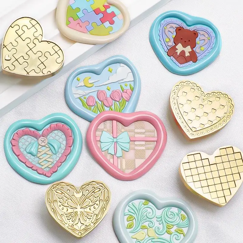 Wax Seal Stamp Head For Scrapbooking Envelope Wedding Invitation Birthday Gift Card Packaging Heart Series wax seal stamp