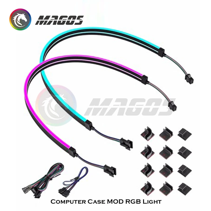 PC Desktop Computer Gamer Cabinet 5V/12V LED Belt Light Pollution 20-100cm Support Motherboard SYNC