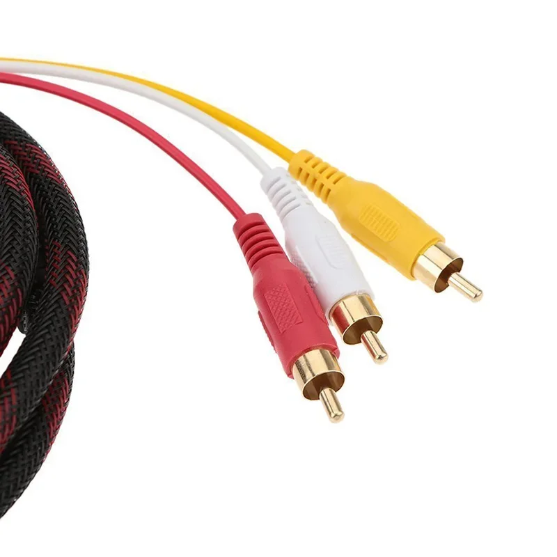 1080P to 3RCA cable 1.5M Video Audio AV Cable HDMI-compatible Digital Signal Transmitter HDMI Male to RCA Male for HD TV DVD video audio cable