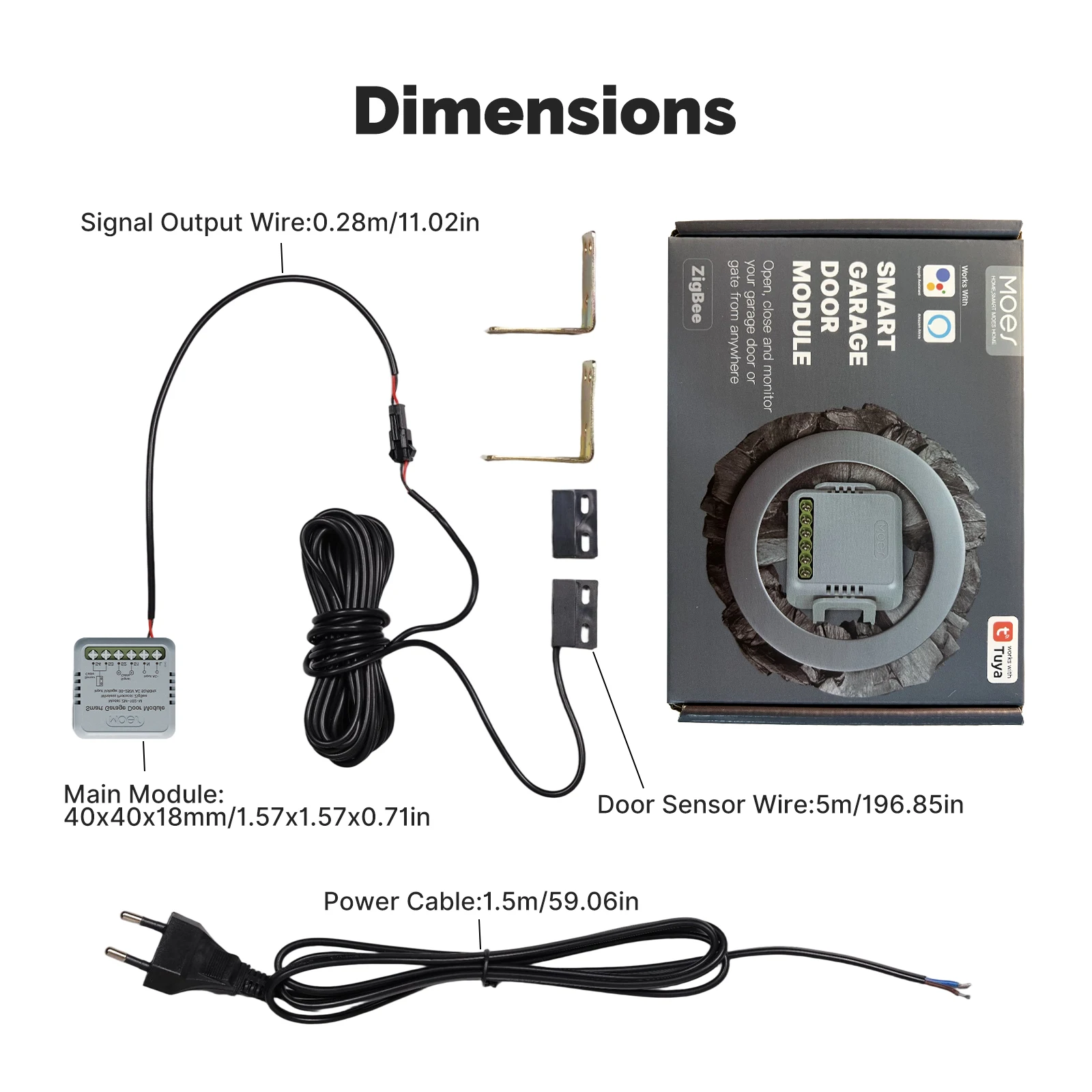 Tuya Zigbee Garage Door Controller Module Smart Home Real-time Notifcation App R
