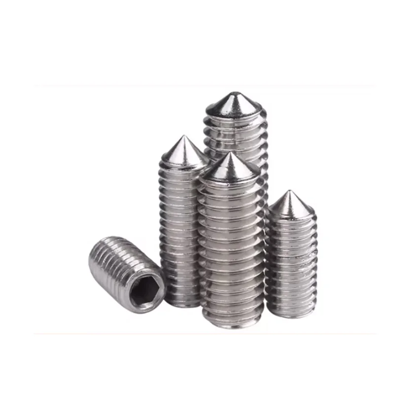 

304 Stainless Steel Hex Hexagon Socket Set Screw/ Cone Point Screw M2 M2.5 M3 M4 M5 M6 M8 M10 M12