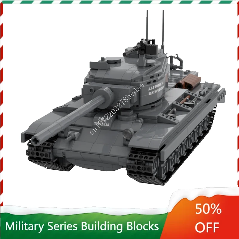 

1235PCS MOC WW2 Military Weapons Heavy Tank T29 V2 Model Building Blocks Technology Bricks DIY Assembly Toys Birthday Gifts