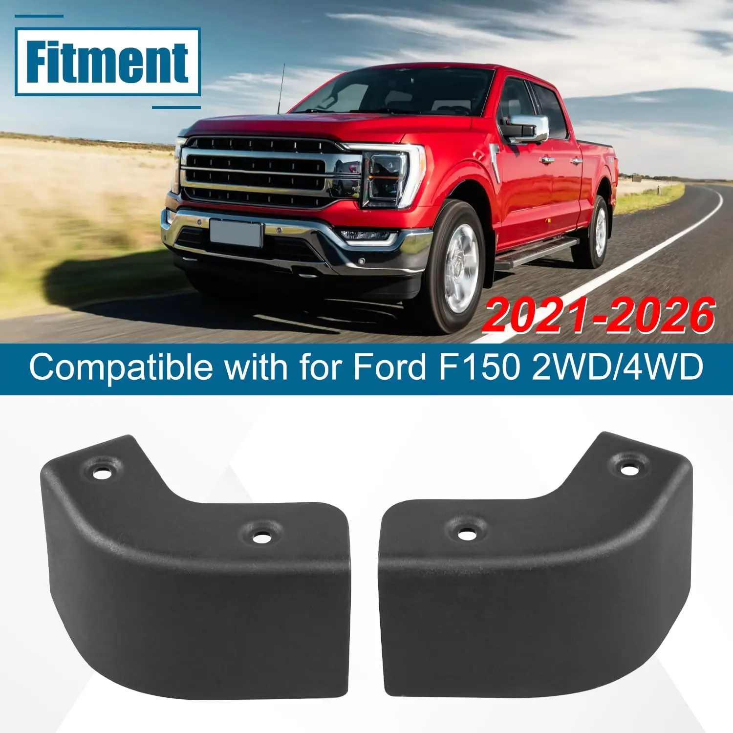 스톤 락 가드 트림 몰딩, 머드 플랩 제거 키트, 포드 F-150 (2021-2026) 호환 머드 스플래시 쉴드 가드 액세서리