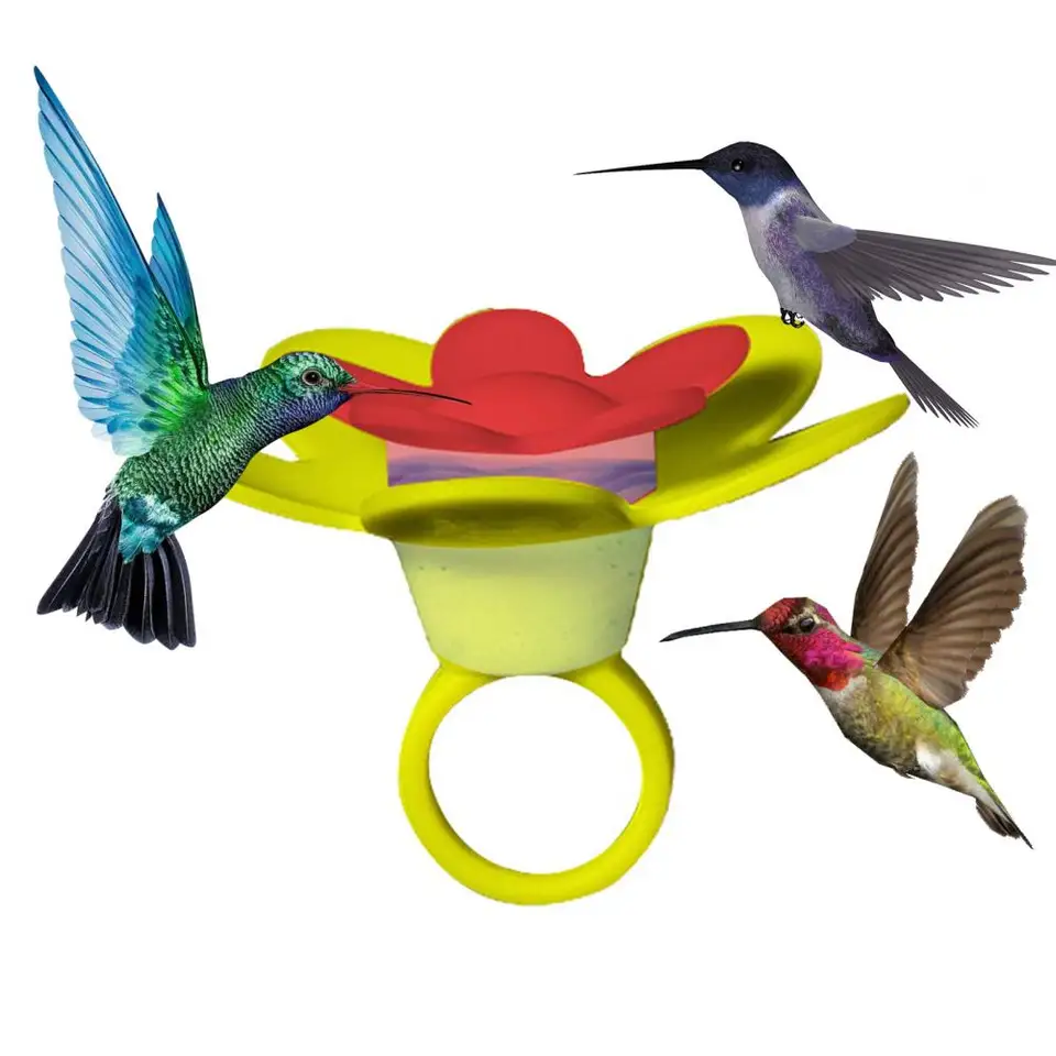 Flower Hummingbird Ring Feeder Attract And Admire Cute