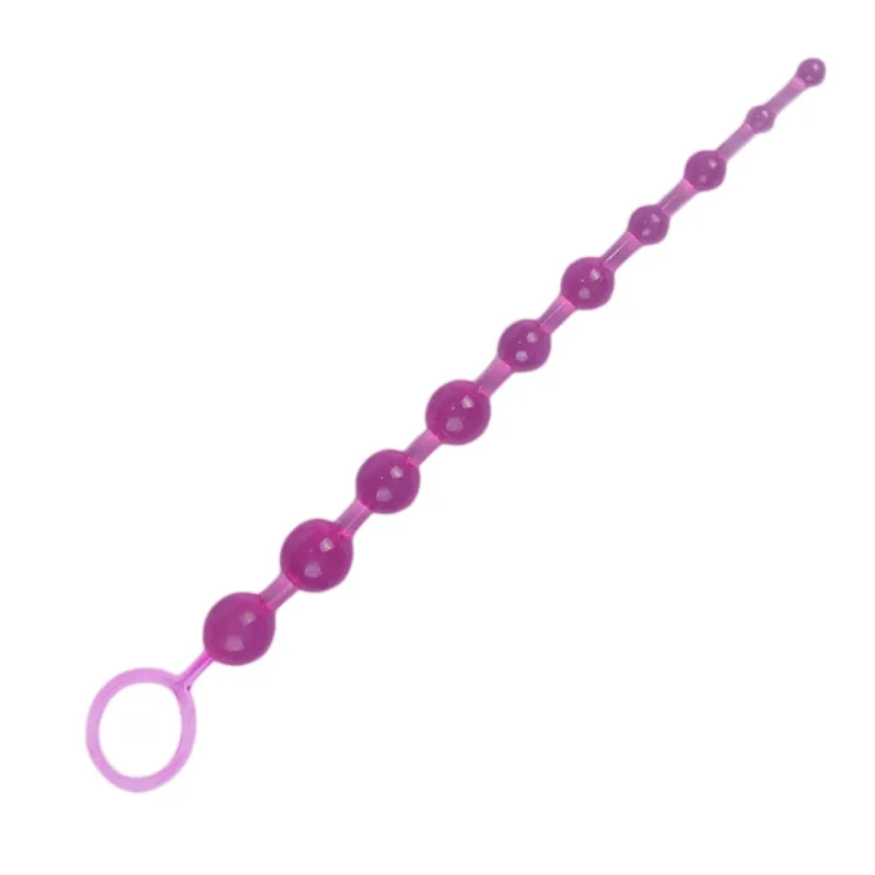 Jelly Anal Beads Orgasm Vagina Plug Play Pull Ring Ball  Stimulator Butt