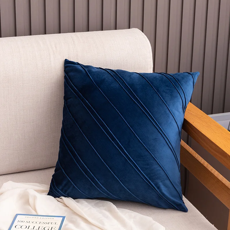 JAUXIO - Juego De 2 Fundas De Almohada De Terciopelo De Vidrio Plisado Con F 1865171