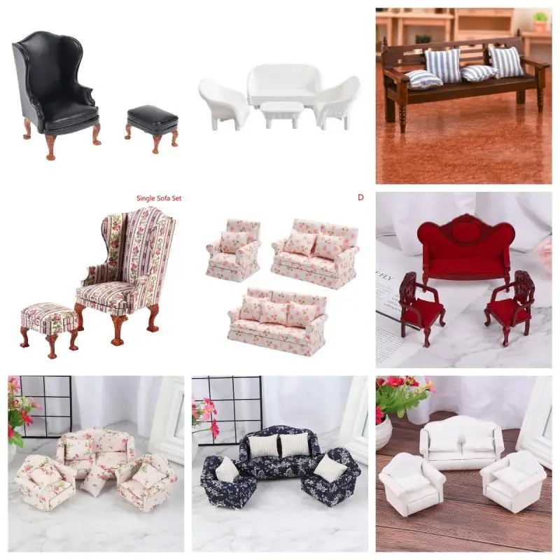 Miniature Furniture Dollhouse Furniture Doll House Sofas Miniature