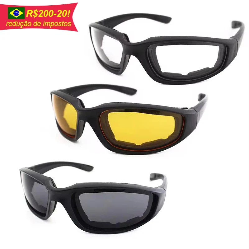 Polarized Sunglasses Universal Motorcycle Glasses for Hooting Eye Protection Windproof Moto Goggles UV400 Antifog Clear Len