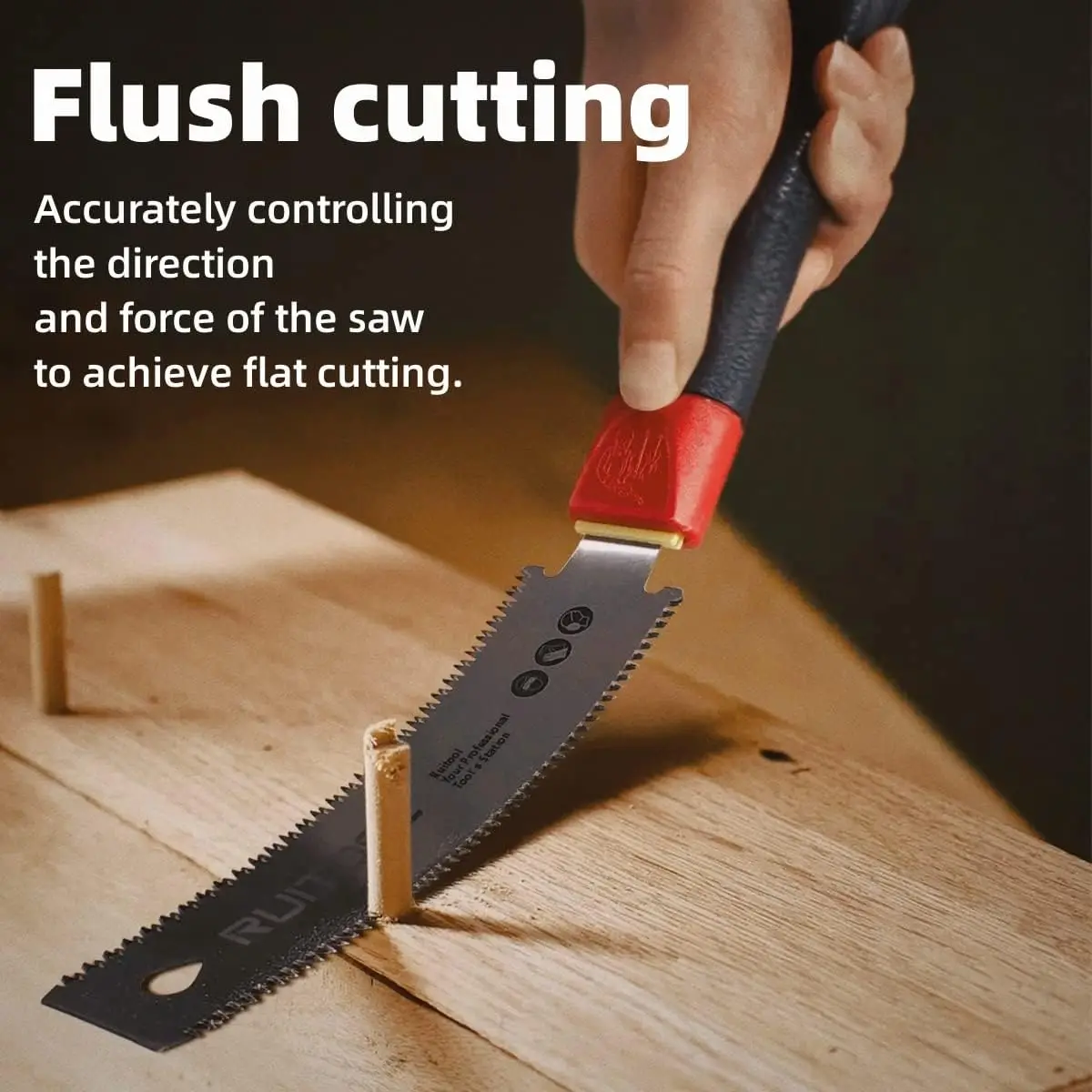 Description Picture 4 of item1PC Japanese Pull Saw 3-Edge Teeth Hand Saw SK5 Flexible Blade Non-Slip Handle Wood Saw Folding Saw for Woodworking Tools