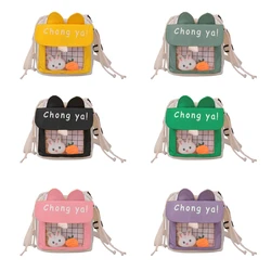 Crossbody Bags for Girls Canvas Bag Small Drawstring Bags with Adjustable Strap
