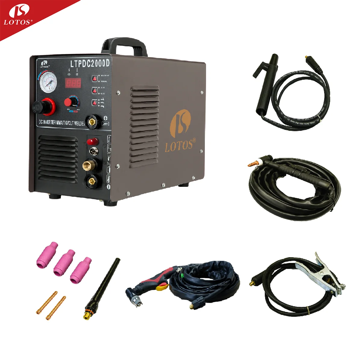 

lotos multiprocess portable plasma welder 200a welding machine 3 in 1 inverter tig mig mma welding machine