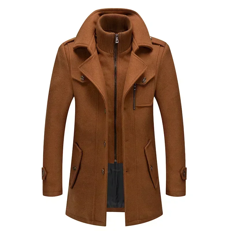 Men's Autumn&Winter Jackets Trench Coat Double Collar Windproof