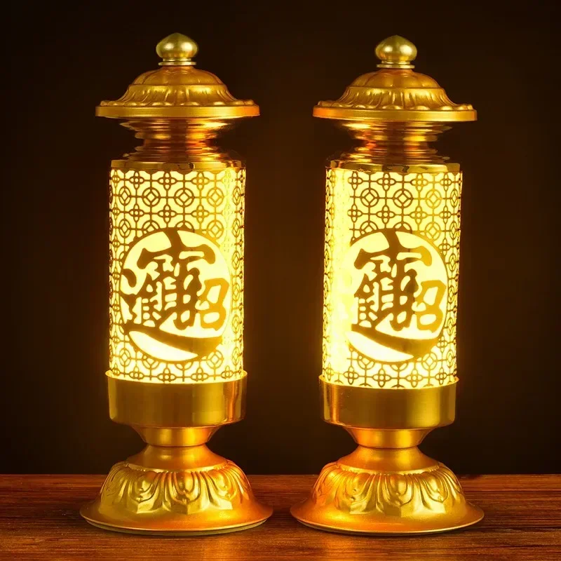 Colorful LED Buddha Lamp, Eternal Light in Front of Buddha, Home Furnishing, Feng Shui, Buddhist Decoration Accessories, Plug In