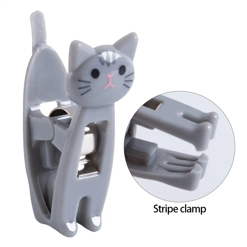 Sealing Clips 6pcs/pack Cartoon Cat Clips Food Sealing Clips Bag Sealer Clamp Portable Househould Food Snack Storage Seal Sealing Bag