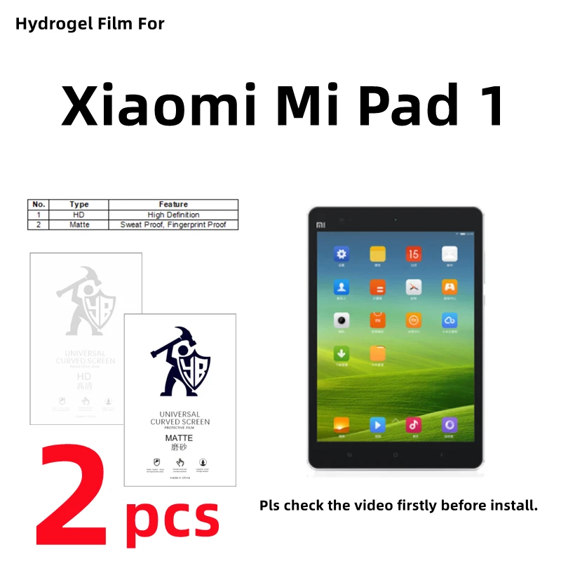 

Гидрогелевая пленка HD для Xiaomi Mi Pad 1, 2 шт., матовая защитная пленка для экрана Xiaomi Mi Pad 7,9 дюйма, прозрачная/матовая полная защита