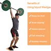 1/2Pcs Squat Wedge Block Non Slip Professional Squat Ramp for Weightlifting Deadlift Heel Elevated Calf Raises Yoga Slant Board 3