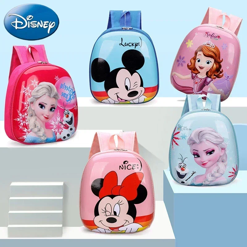 

Disney Mickey Anime Hard Eggshell Children's School Cartoon Bags Kindergarten Class Baby Cute Backpack Trendy Kids Gifts