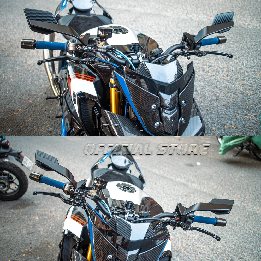 For YAMAHA MT 07 MT07 MT 09 MT09 SP MT 10 MT10 SP Motorcycle Mirrors Stealth max Mirror Kits To Rotate Adjustable Mirrors 6