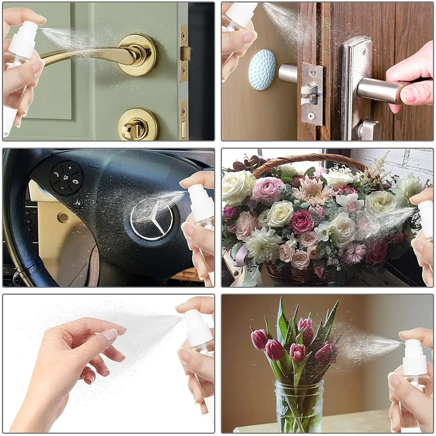 Spray Bottle Mist Sprayer Clear Fine Empty Travel Reusable Liquid Water Hair Cleaning Solutions Container 10PCS 30ml 50ml 100ml spray bottle refillable spray bottle
