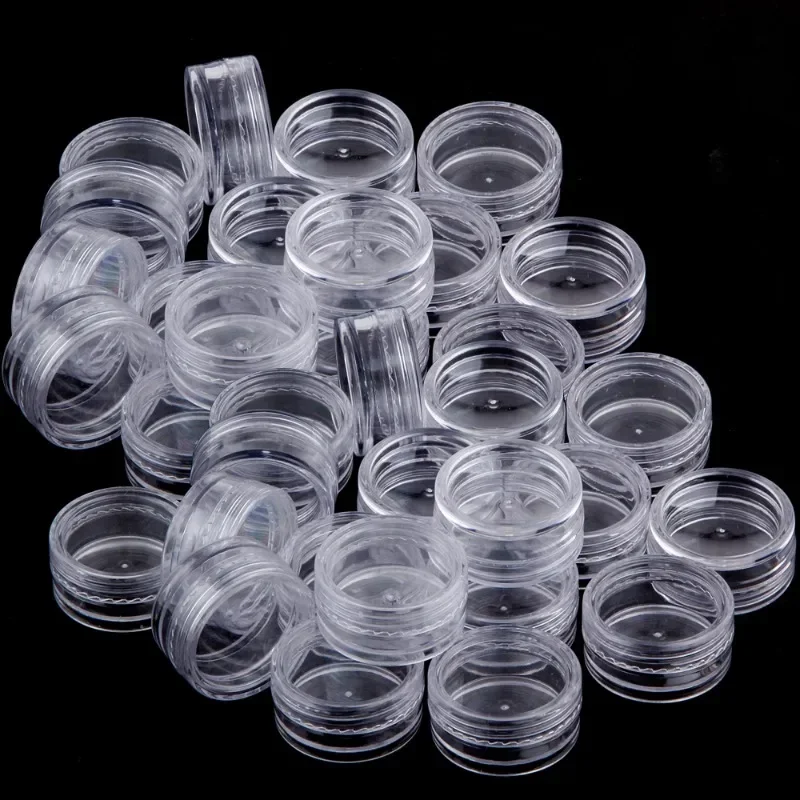 10/20/30/50pcs Refillable Empty Plastic Bottle Make Up Cream Jar Small Round Cosmetic Container Jars Portable Makeup Organizers makeup organizer makeup storage box cosmetic storage box