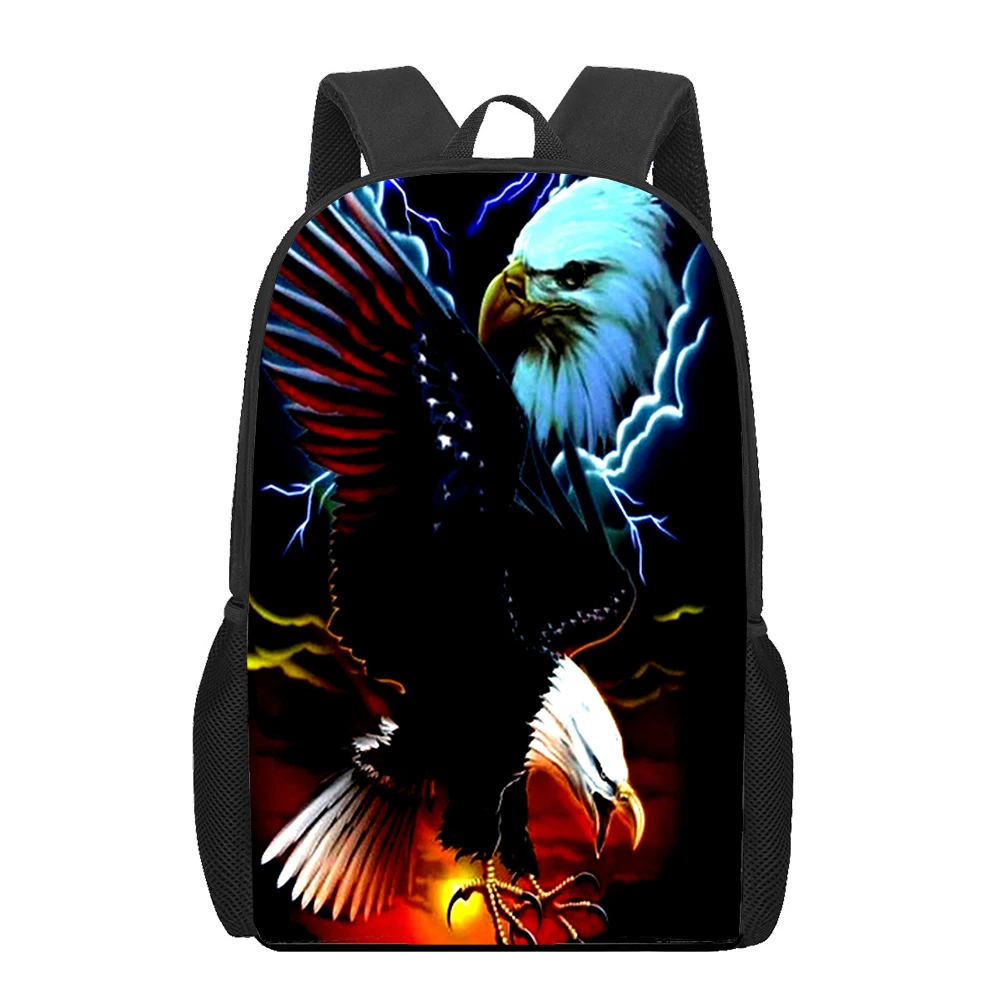 Eagle Painting School Bags For Girls Boys Print Multifunctional Kids Backpacks Women Students Book Bag Children Shoulder Bag