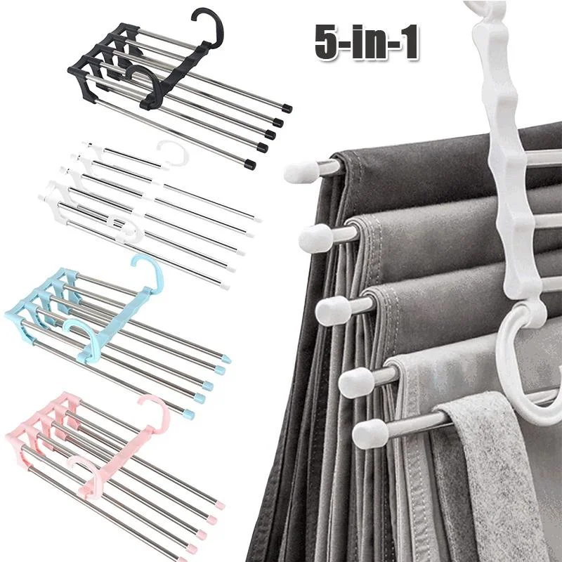 

Folding Pants Storage Multifunctional Hanger for Pant Rack Hanger Clothes Organizer Hangers Save Wardrobe Space Bedroom Closets