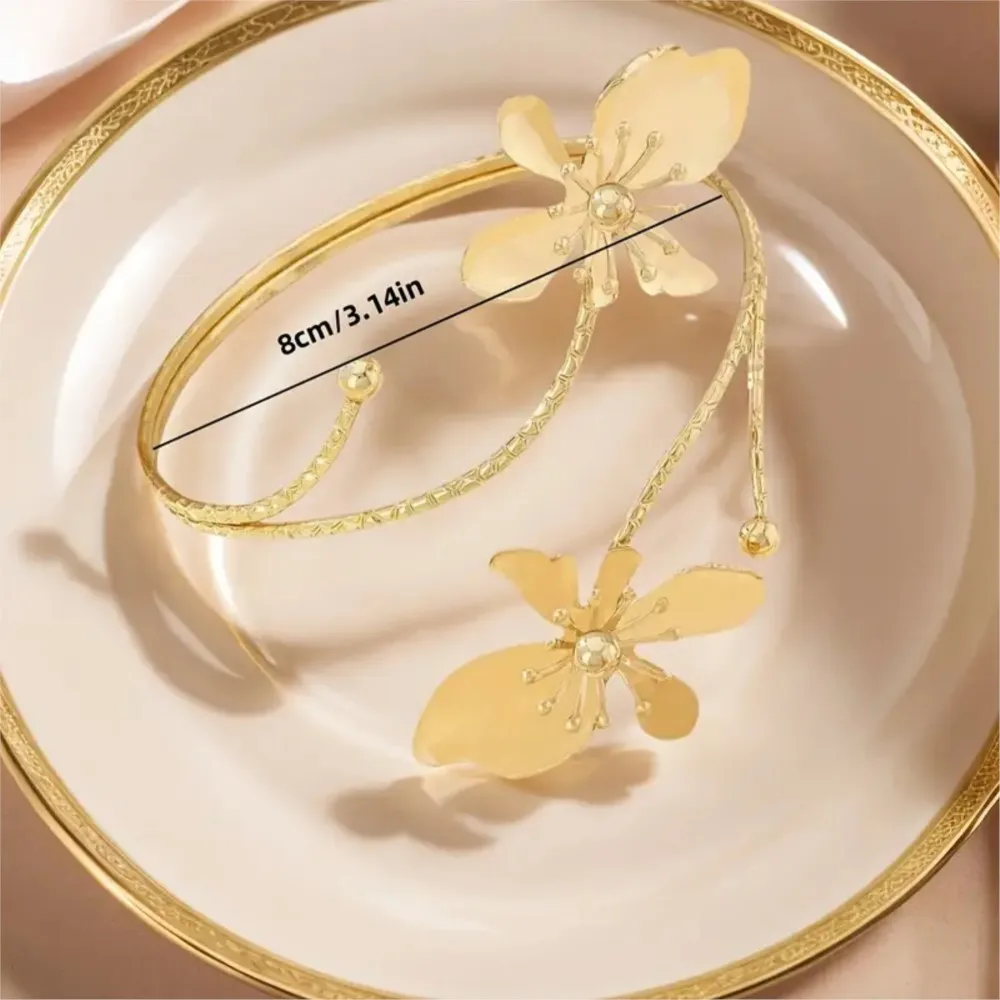 Elegant Chic Adjustable Floral Anklet for Women Fashion Summer Vocation Floral Pattern Foot Chain  Parties & Holidays Jewelry