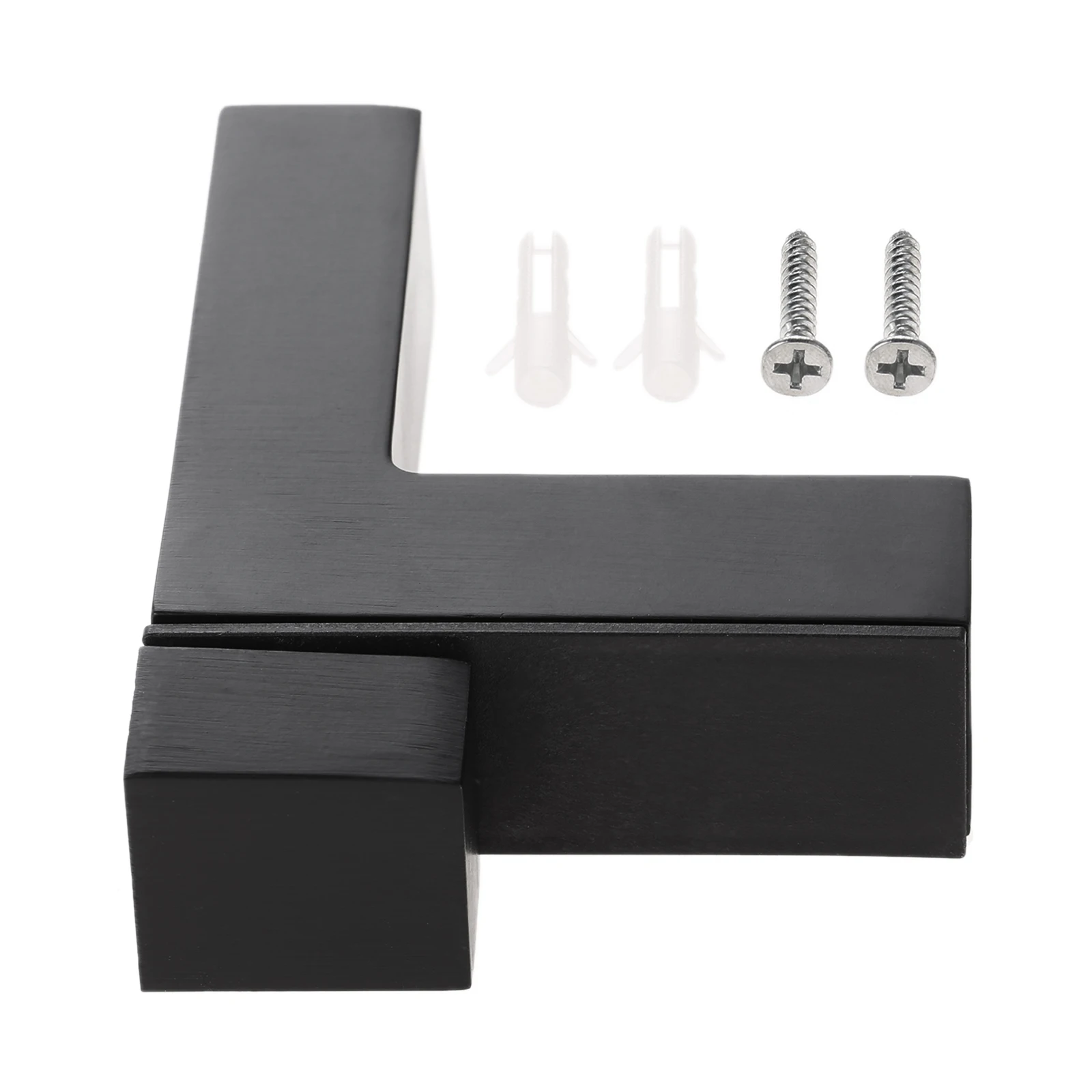 Glass Shelf Bracket F-shape Clamp Black Zinc Alloy Wall Mount Adjustable Clip w/screw L Support Holder fit 3-24mm Glass Board glass shelf clamp holder glass fasteners