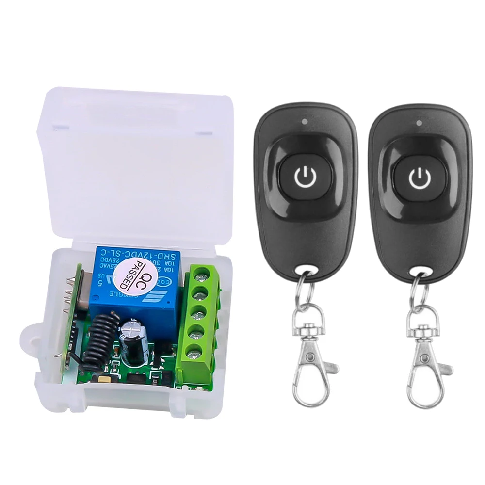 Universal Wireless Remote Control Switch with RF Transmitter and Learning Button