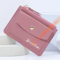 Free Name Customized Women Wallets New Short Zipper Card Holders Female Purse Brand Coin Pocket Top Quality Wallet For Girls 1