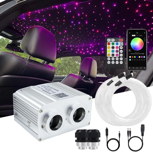 Fibre optique LED pour toit de voiture, contrôle de la musique, intérieur  de voiture, ciel étoilé scintillant, port touristique, 16W - AliExpress