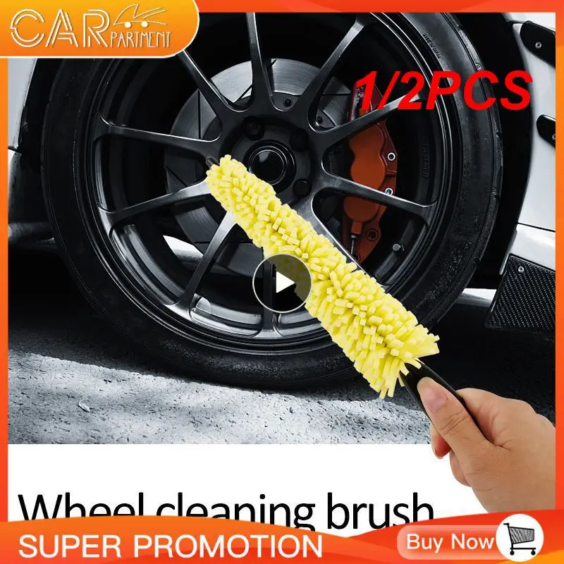 

1/2PCS Car Cleaning Tool Wheel Tire Rim Clean Brushes Auto Tire Detailing Washing Sponge Brush Dust Cleaner Car Accessories