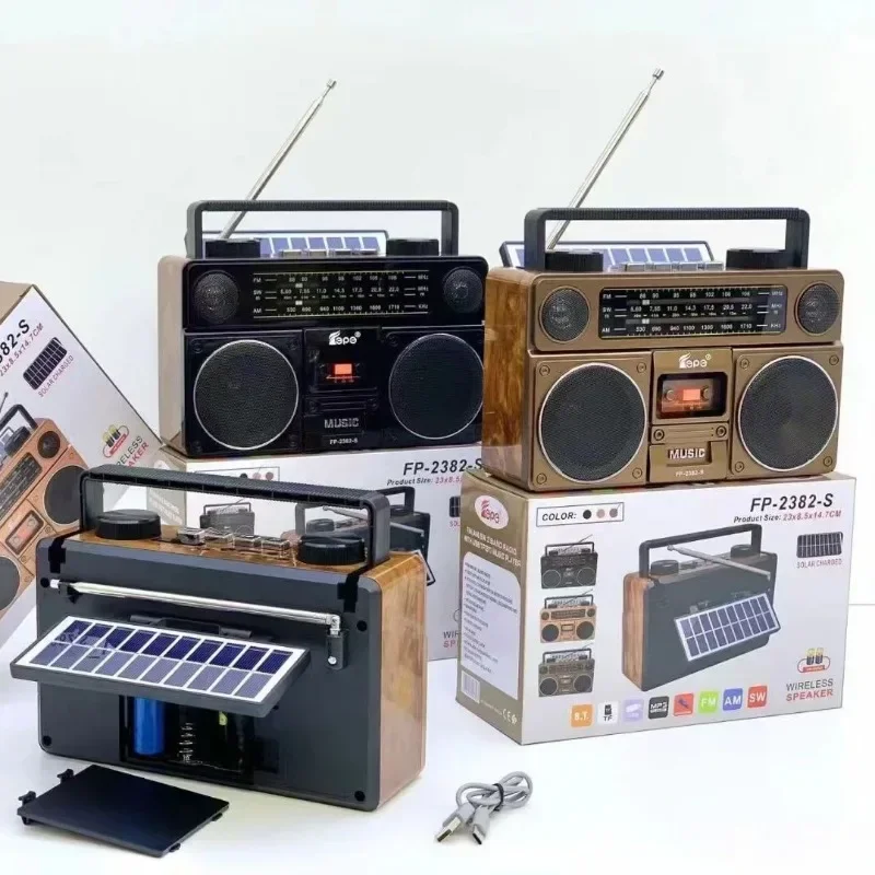 Radio AM/FM portable vintage BON SONIC 8 pistes lecteur Boombox MODÈLE
