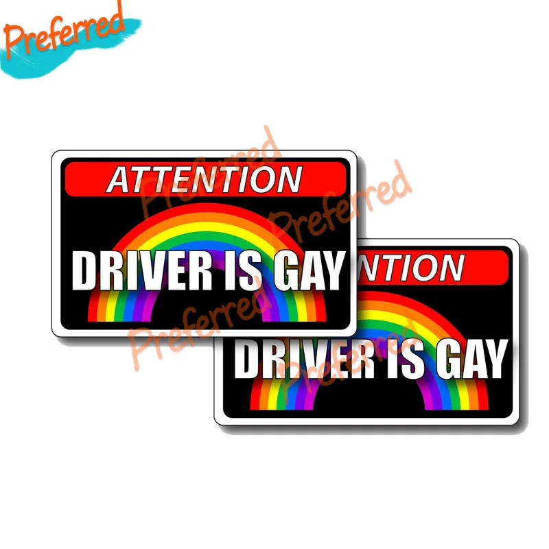 

Creative Decals Exterior Accessories Creative Car Stickers Driver Is Gay Vinyl Decal Motorcycle Waterproof Graphic PVC