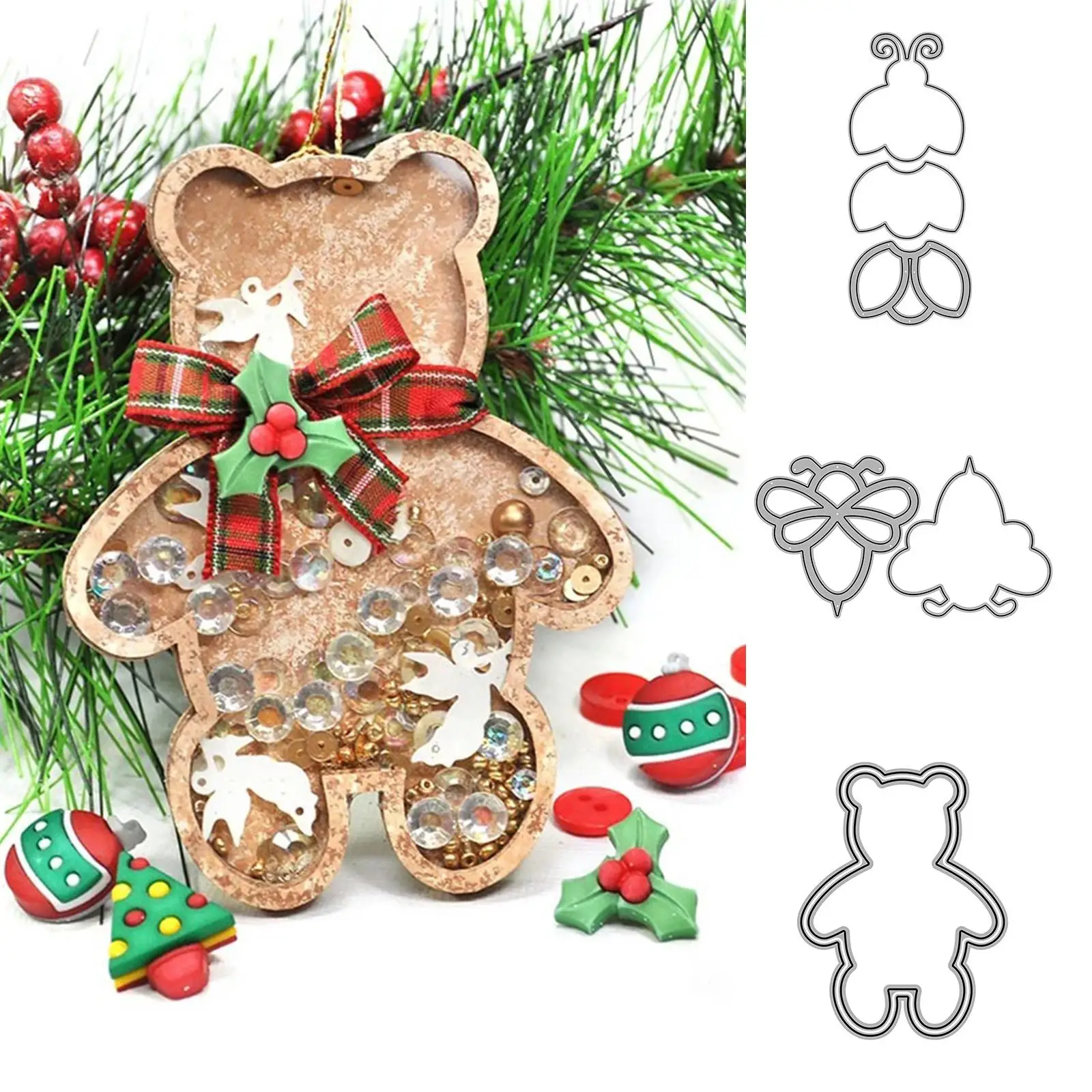 

Animal Insect Honeybee Bear Metal die-cutting DIY Metal cutting mold Clipbook craftsmanship Embossed paper album decoration